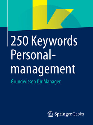 cover image of 250 Keywords Personalmanagement